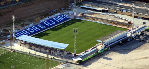 Vista aérea del campo de fútbol Pedro Escartín. // Foto: guadalajara.incondicionales.com