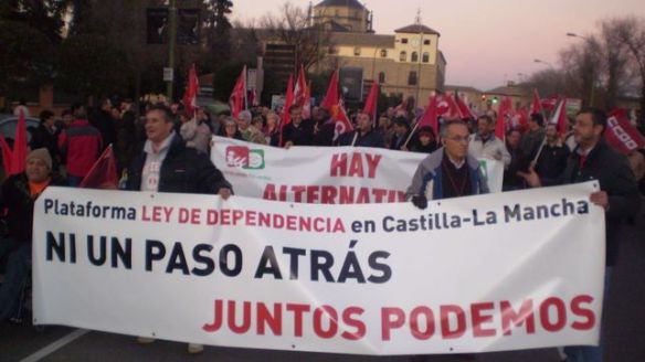 Imagen de una protesta de la Plataforma en Defensa de la Ley de Dependencia // Foto: eldiario.es