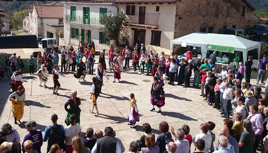 Bailes tradicionales durante el VII Día de la Sierra celebrado en El Cardoso, en 2014. Foto:// Asociación Serranía